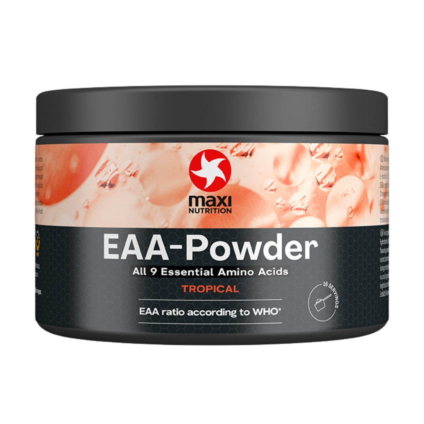 MaxiNutrition EAA Powder Tropical 250 g, High Dose with All 9 Essential Amino Acids, Vegan, Sugar Free & Fat Free, for Building, Maintaining and