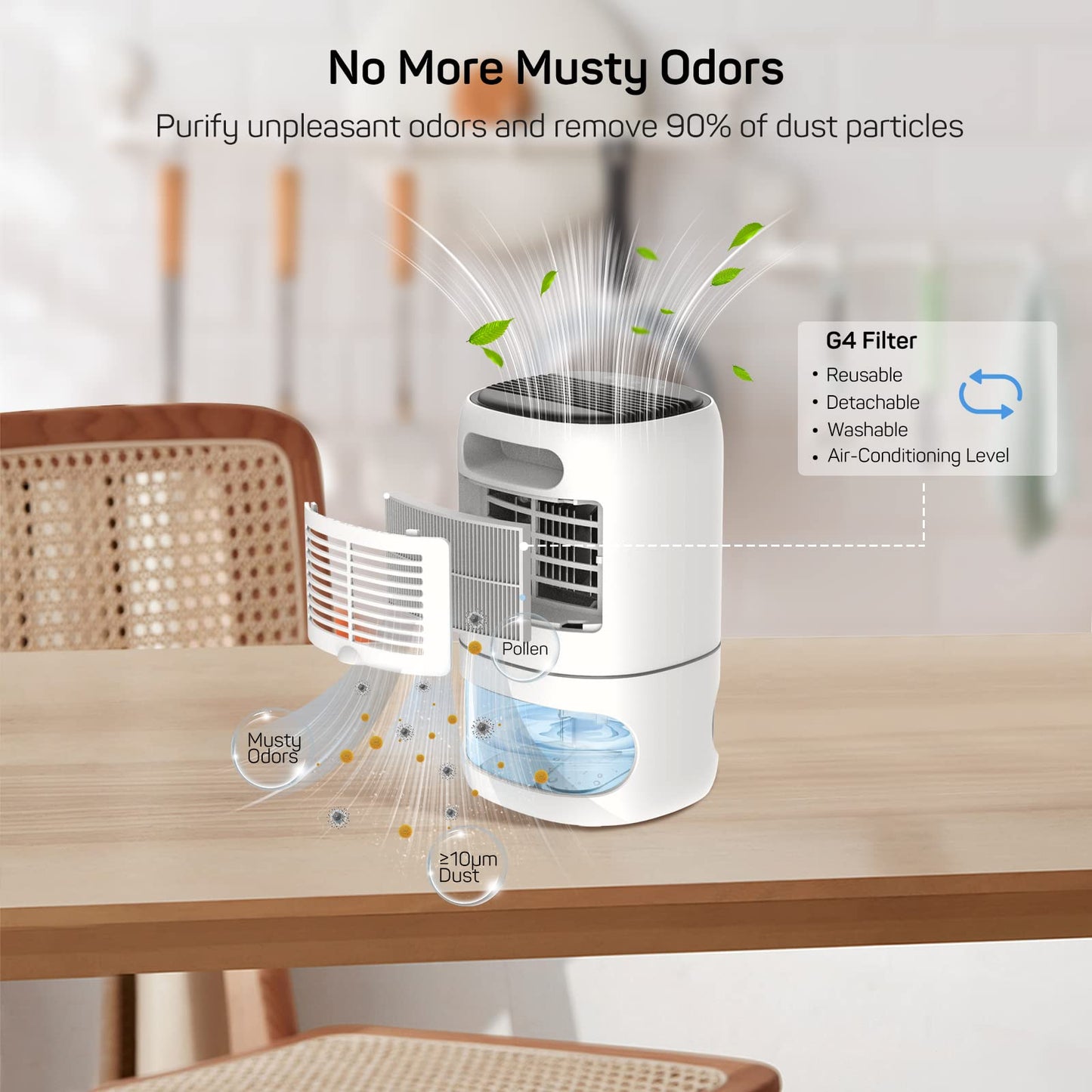 DR.PREPARE Dehumidifiers for Home, 2-in-1 Dehumidifier and Air Purifier with Filter, Auto Off & Timer, Ultra Quiet, Low Energy Portable Small Electric