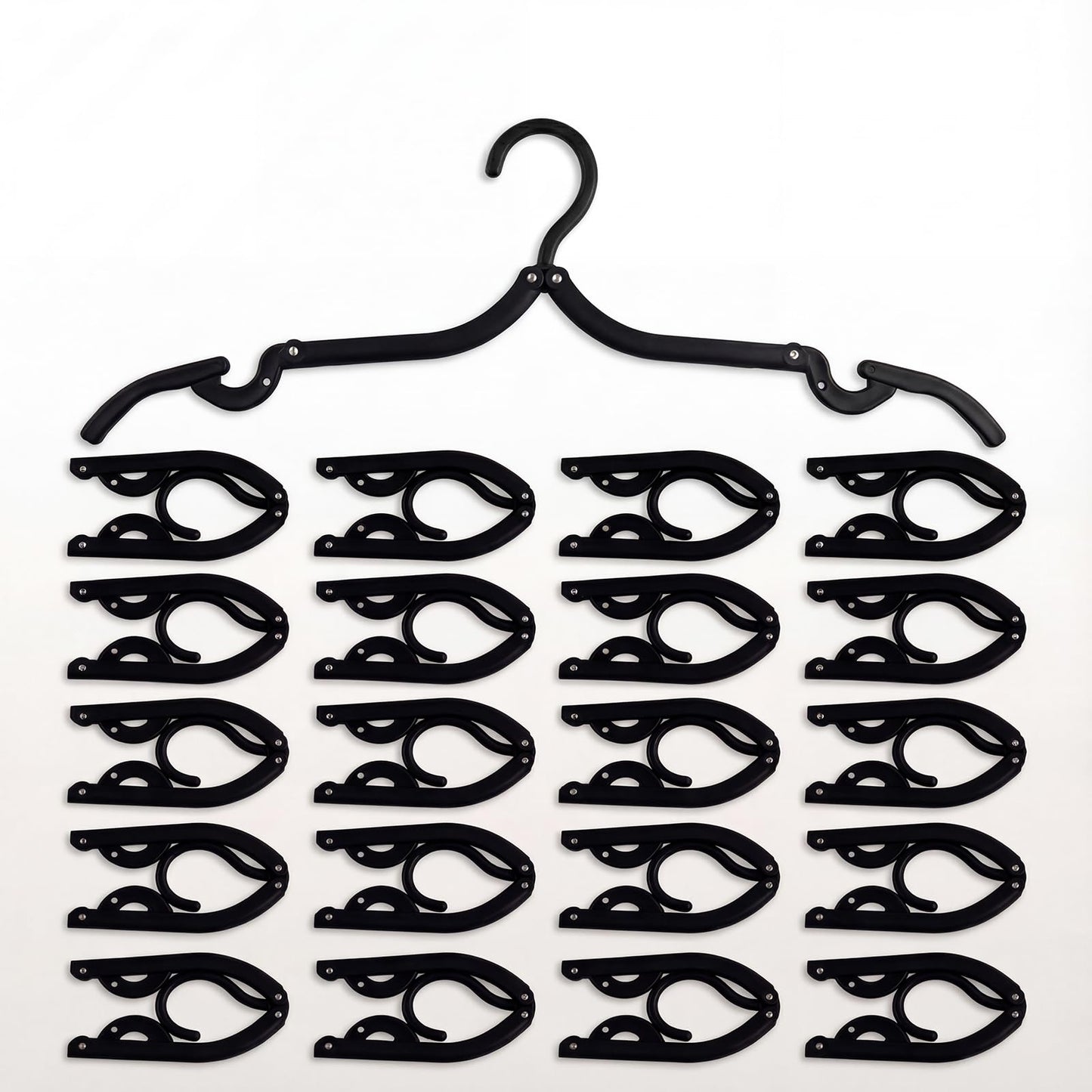 25 Pcs Travel Coat Hangers Adults Portable Folding Plastic Camping Hote