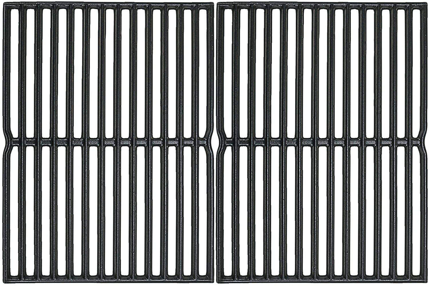 GFTIME 7522 38 x 28.6cm Cooking Grate for Weber Spirit E200 E210 S200 S210 Gas Grills with Side Burner Knobs, Cast Iron Grids for Genesis Silver A,