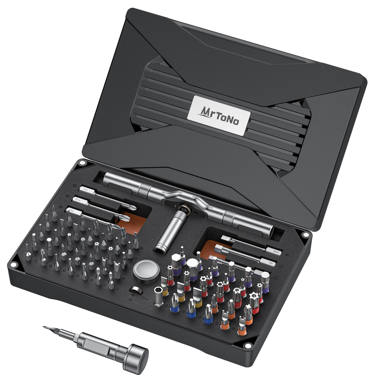 74 in 1 Magnetic Screwdriver Set, Ratchet Screw Driver Set, Multi Bit Screwdriver Set with Detachable Handle, Repair Tool Kit for Furniture, Precision