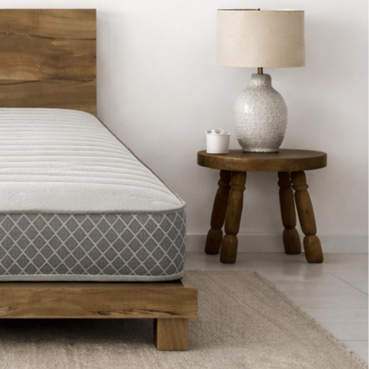 Starlight Beds Nebraska Grey European Single Mattress - 90x200