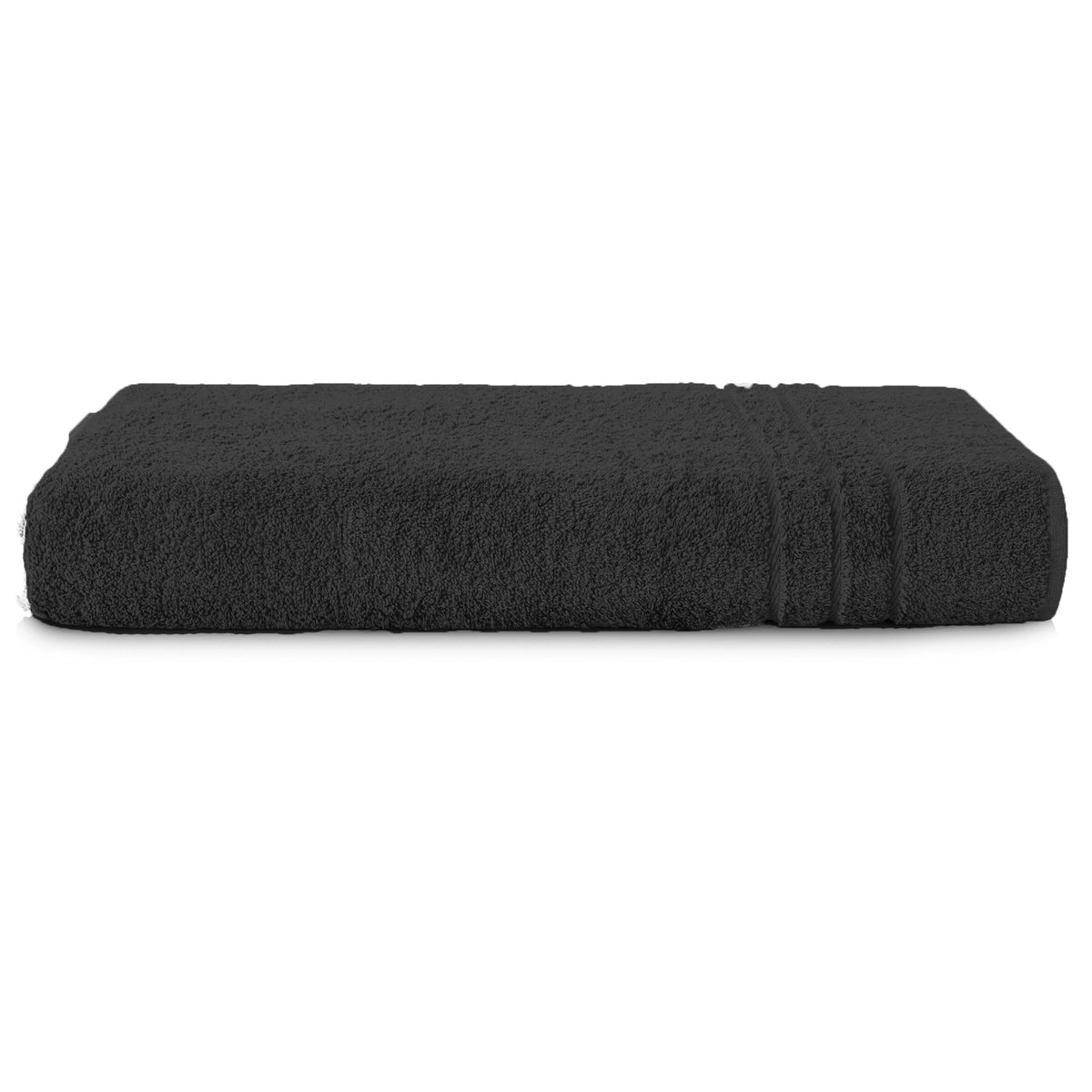 Komfortec Bath Towel 100 x 200 cm 100% Cotton Sauna Towel XXL Soft Large Terry Cloth Quick Drying Black