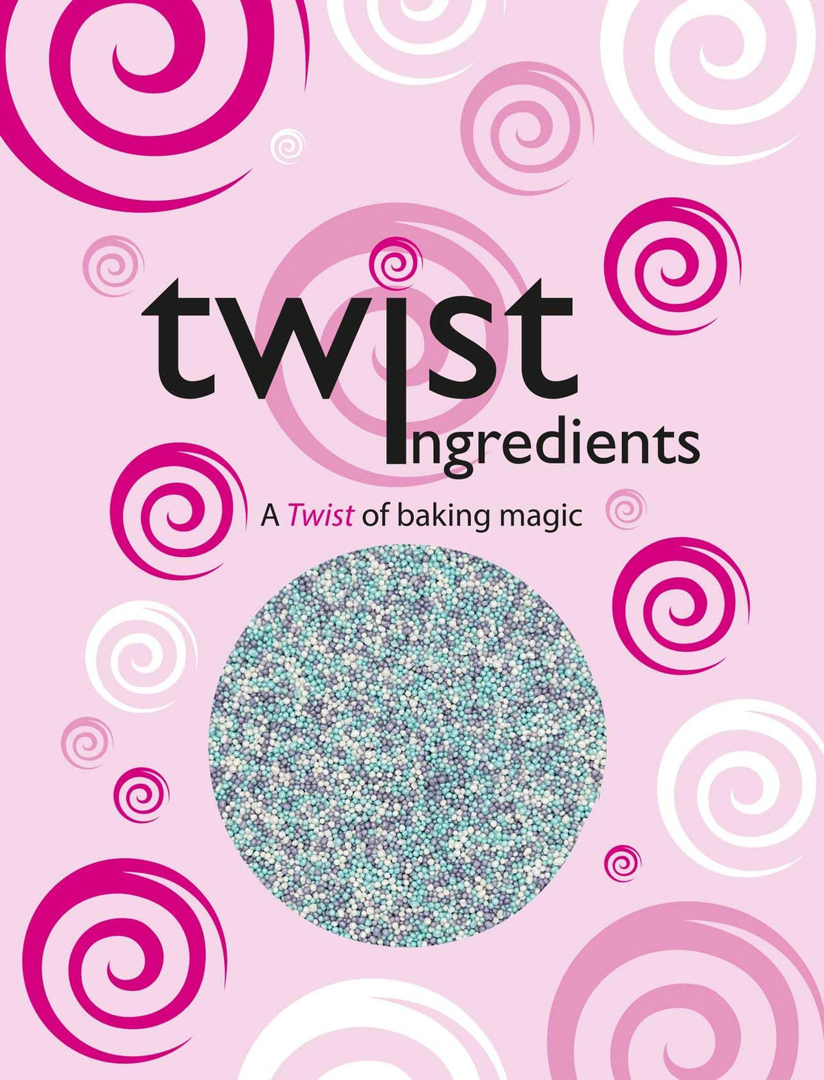 Twist Ingredients - 100s and 1000s - Glimmer Ice Mix Cake Topper Sprinkles - 800g Edible Shimmer Festive Cupcake/Cake Decorations - Great For Xmas