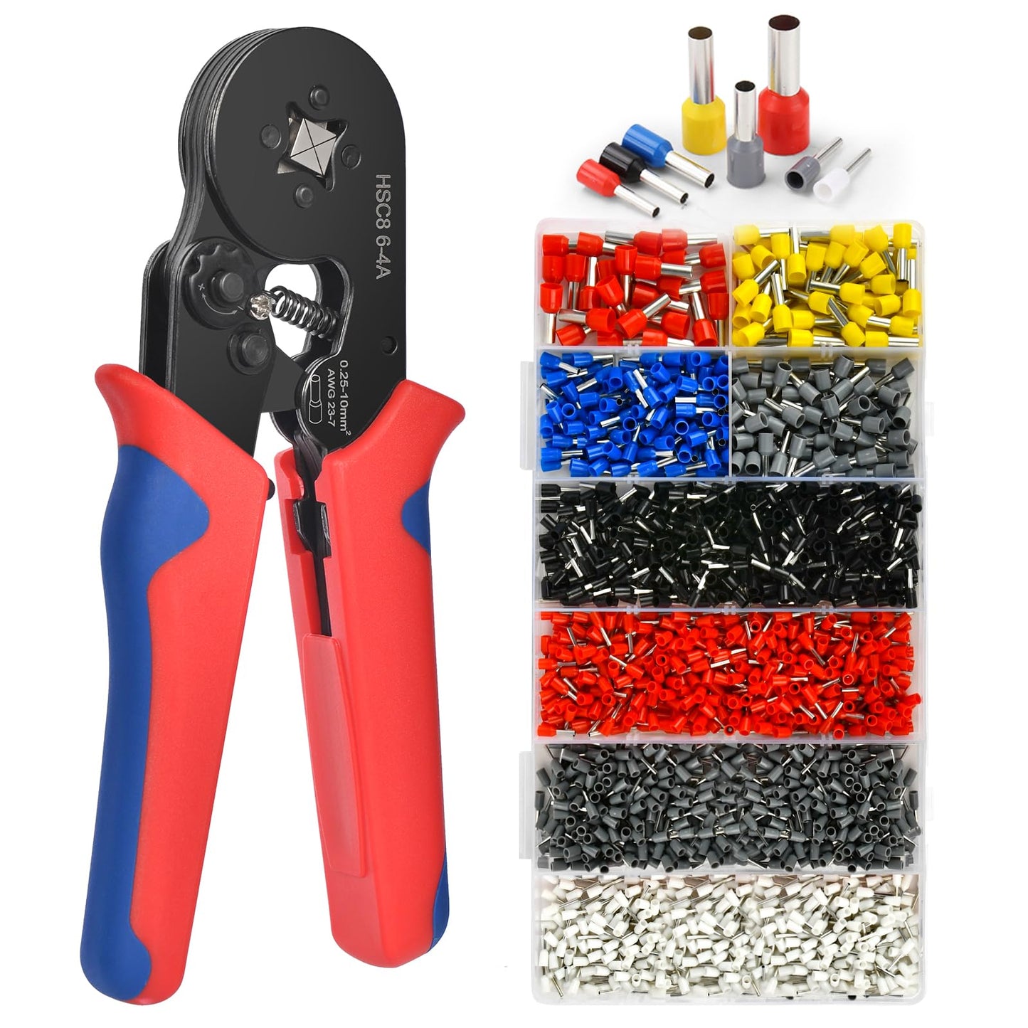 Flintronic Crimping Plier Set, Crimping Tool with 1800Pcs Wire Ferrules kit, Crimp Plier Wire End Ferrules Set Electrical Connectors, Insulated Wire