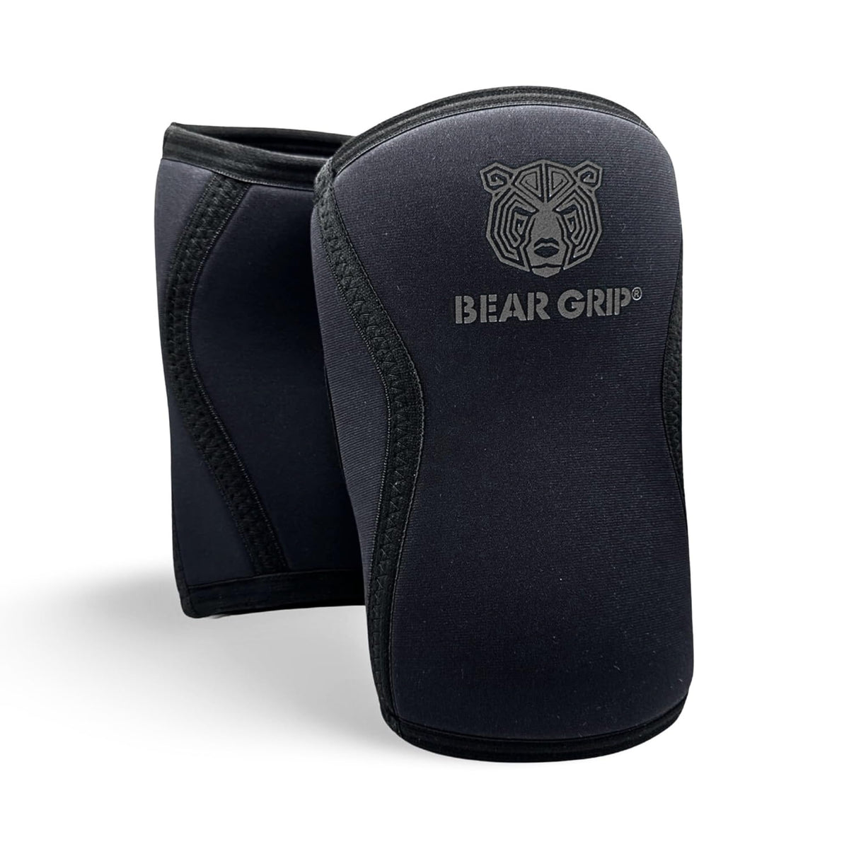BEAR GRIP 7mm Knee Sleeves (Pair) for Weightlifting and Squats - S