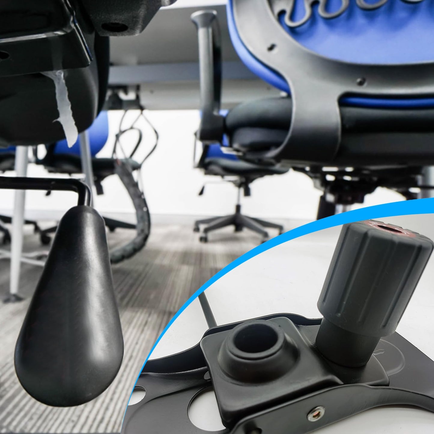 Yearninglife Replacement Office Chair Base Plate Tilt Locking Lever Base Plate Mechanism Rocker Function Height Adjustment for Office Chair Lock