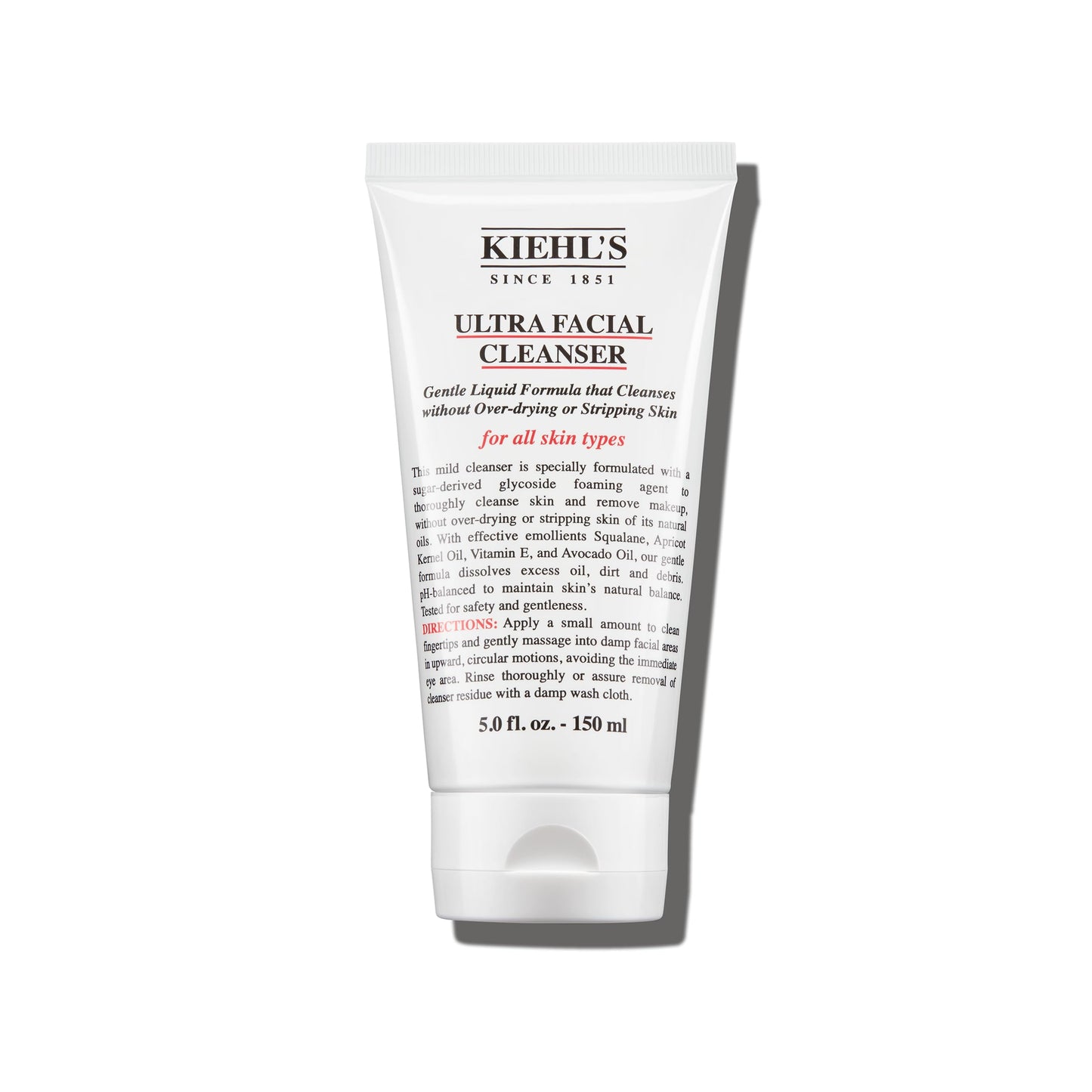 Kiehl's Ultra Facial Cleanser, Lightweight Foamy Facial Cleanser, Gently Exfoliates and Moisturises, Suitable for All Skin Types, 150Ml