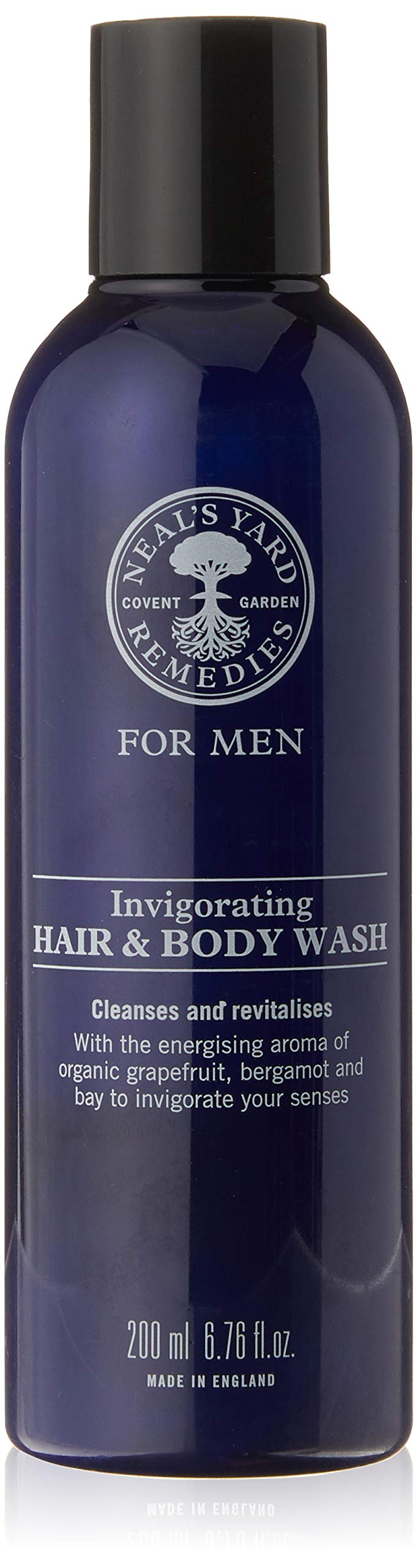Neal's Yard Remedies | Invigorating Hair & Body Wash | Gifts for Men | Certified Organic Bergamot & Grapefruit Fragrance | Revitalises The Mind |