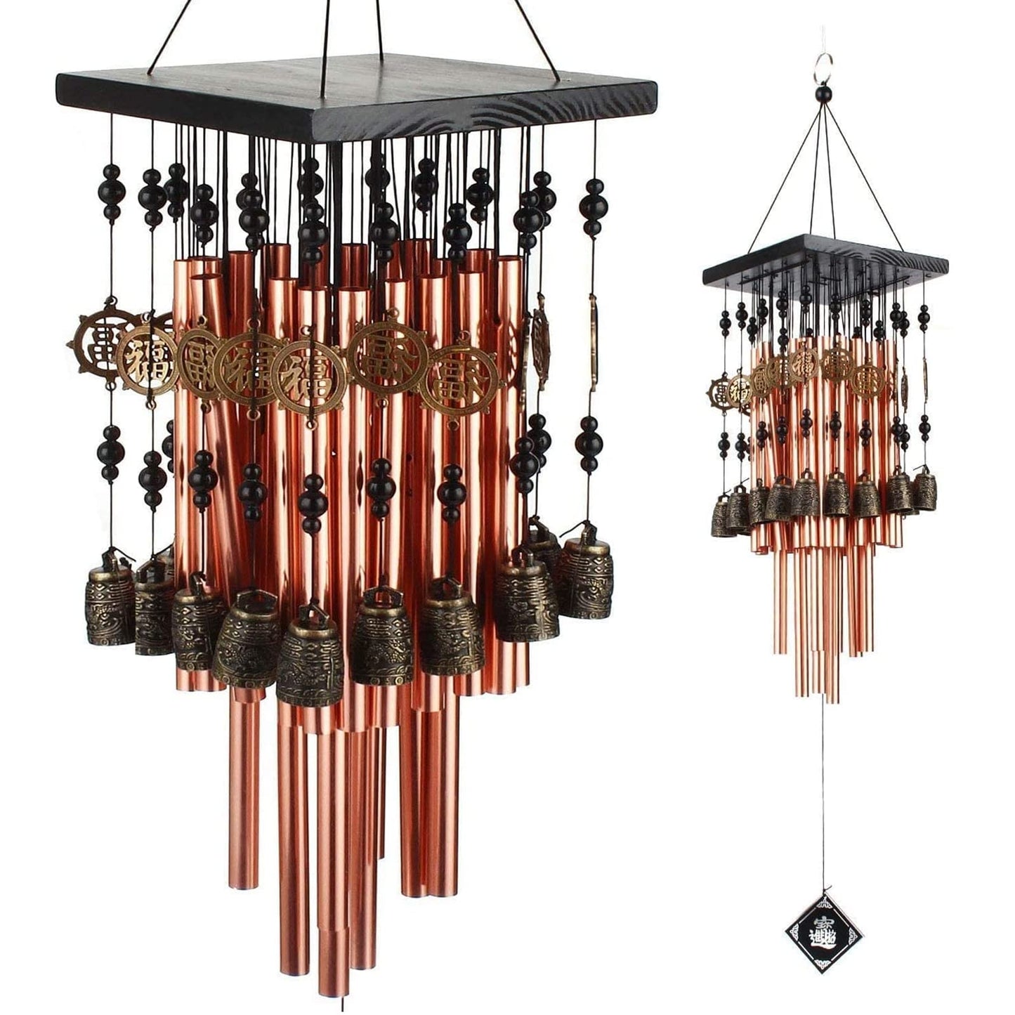YLYYCC Wind Chimes for Outside,30"Memorial Wind Chimes with 28 pieces Tubes and 16 Copper Bell for Garden, Patio,Window Hanging Decoration, Bronze