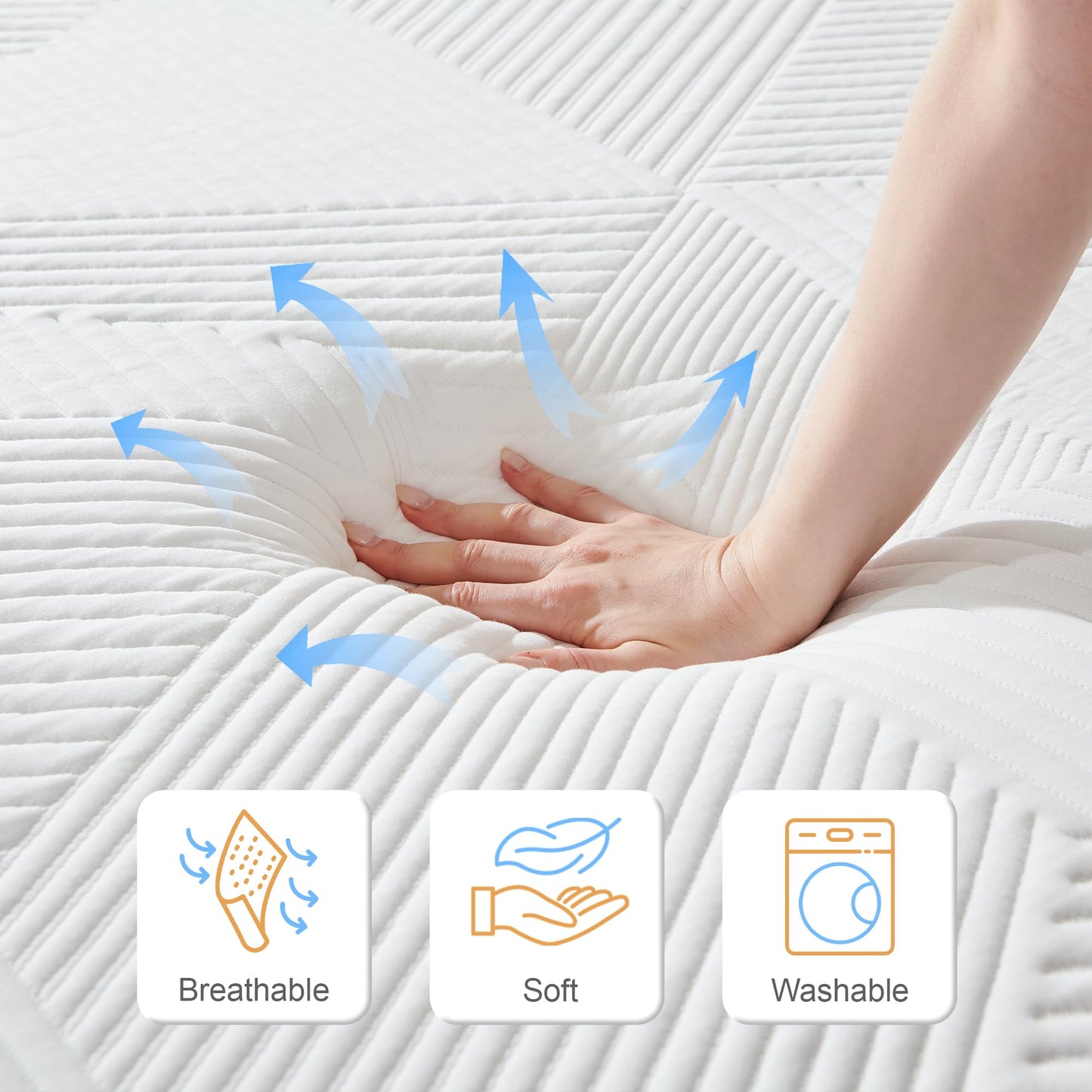 Sleremind Single mattresses, Single Memory Foam Mattress, High-Density, Hypoallergenic and Breathable Medium firm mattress, Mattress in a box