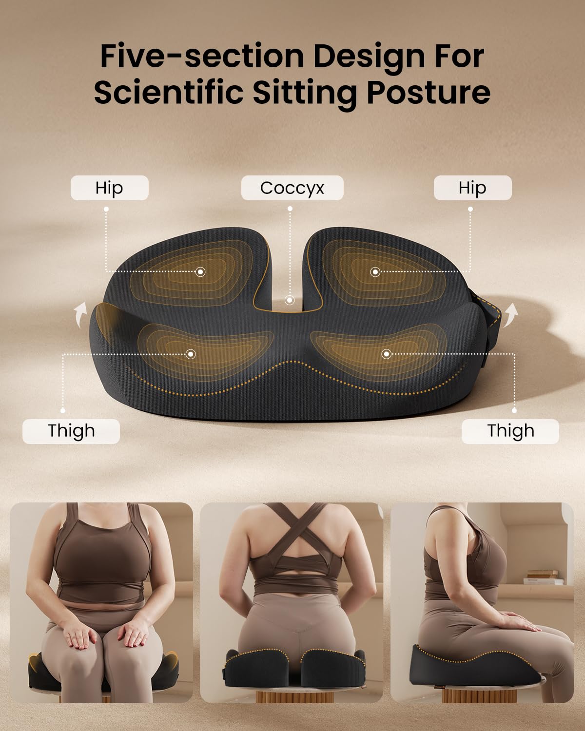 ProtoArc Extra Large Ergonomic Seat Cushion for Office Desk Chair