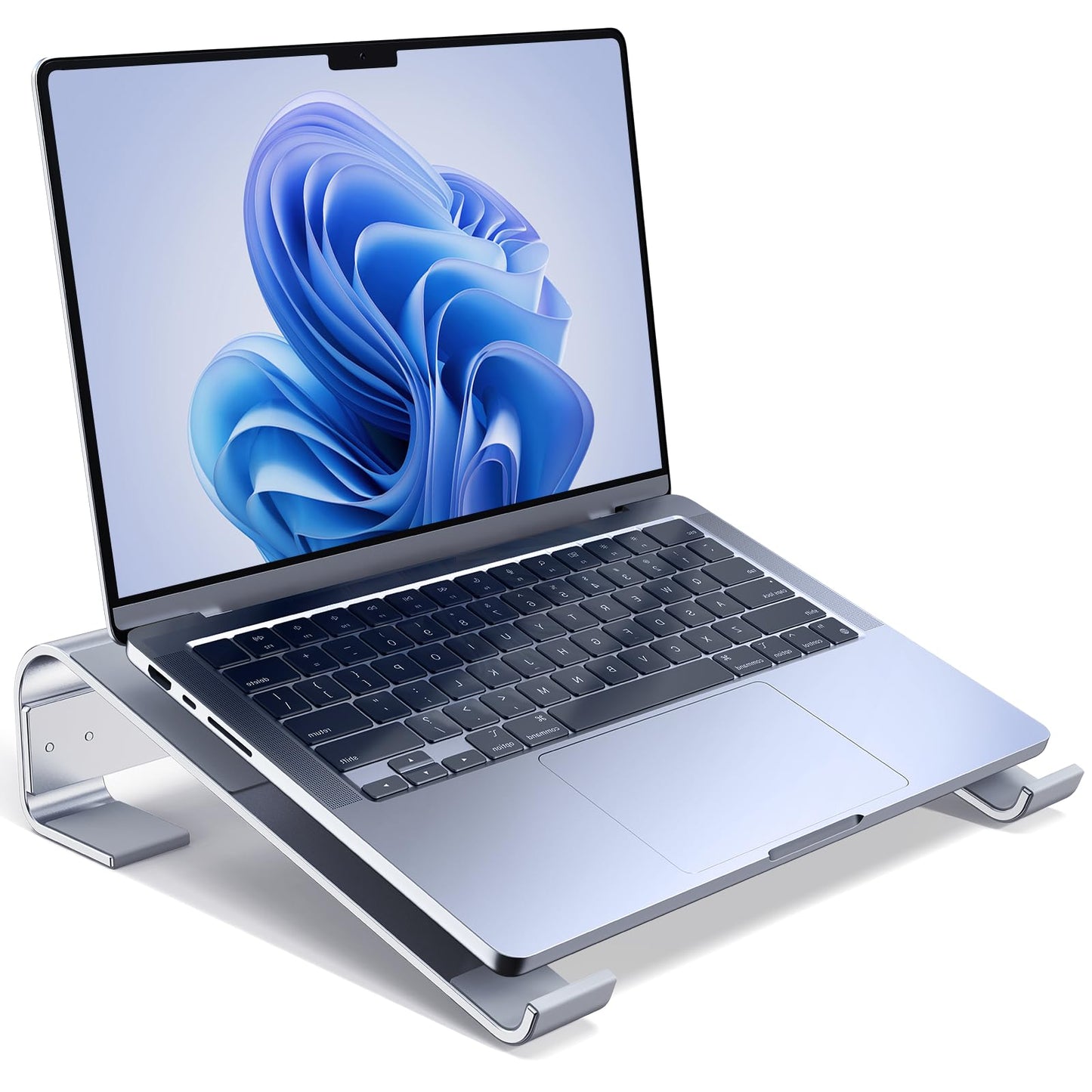JOOF Aluminum Laptop Stand, Portable Cooling Stand, Ergonomic Laptop Holder for Desk (Non-Slip), Compatible with MacBook Air, Pro, Dell, HP, Lenovo