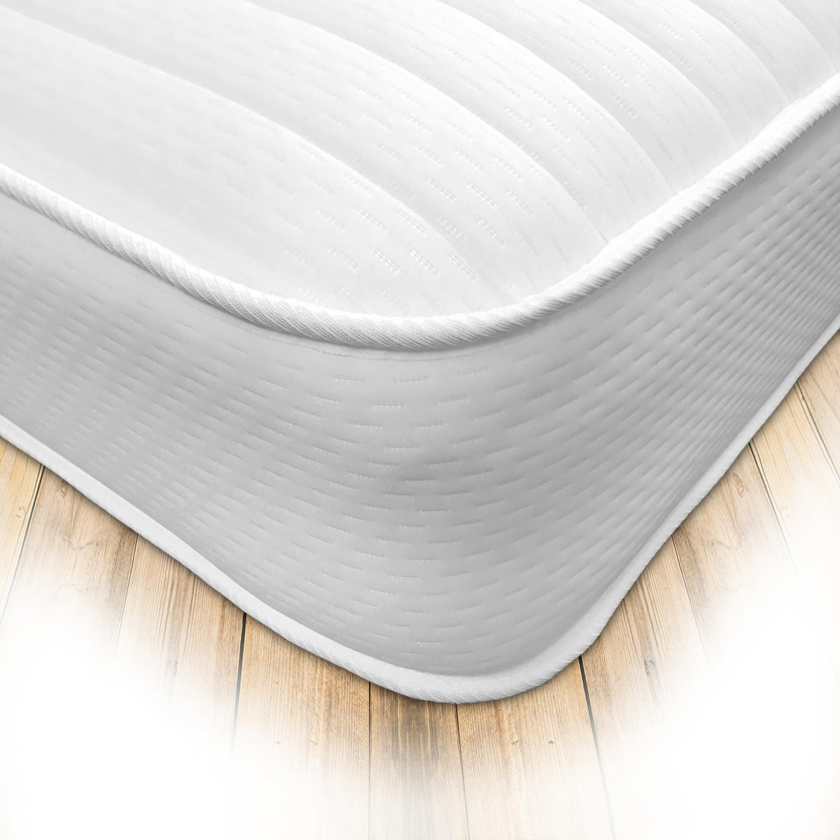 Starlight Beds Lumina Single Mattress. 7 Inch Deep Sprung Foam Free Mattress. White, Soft Feel. 3ft x 6ft3 (90x190x18cm)