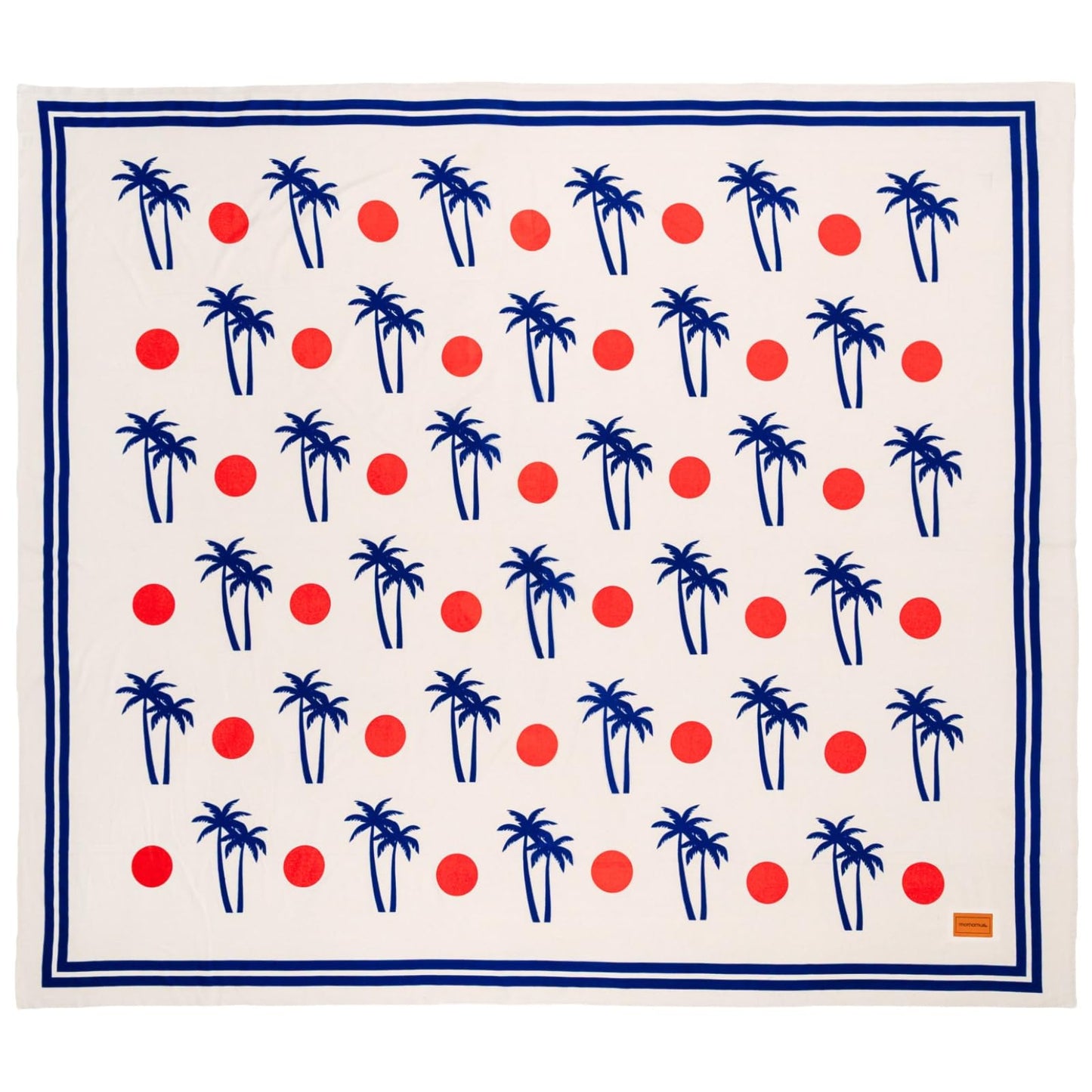 MOMOMUS Large Beach Towel, 210 x 230 cm, Thin and Light, Palm Trees