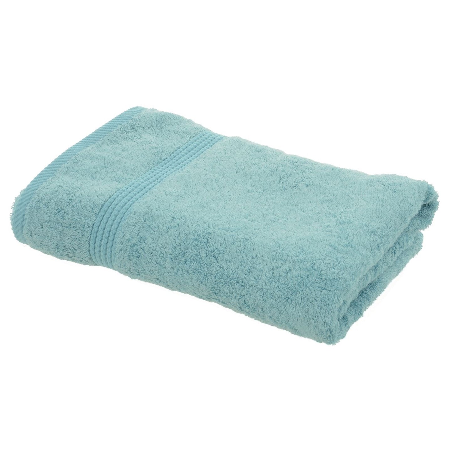 Bamboo Bliss Lagoon Blue Bamboo Luxury Bath Towel Plush Soft Bathroom Bath Linen Shower Dry Absorbent Durable Cotton Blend Fabric Turquoise Sea Green