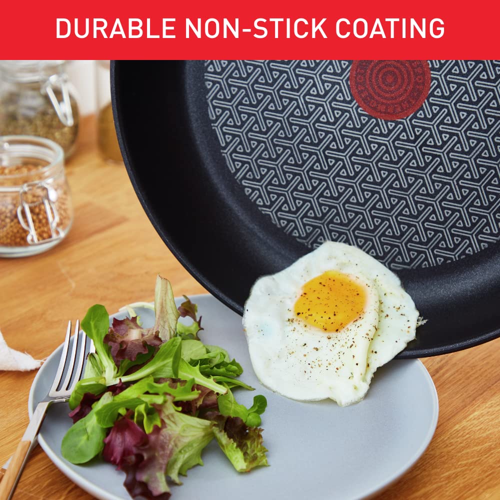 Tefal Comfort Max 26cm Stainless Steel Saute Pan  Durable Non-Stick Pan with Thermo-Spot Heat Indicator, Induction Compatible Base, Comfortable Grip