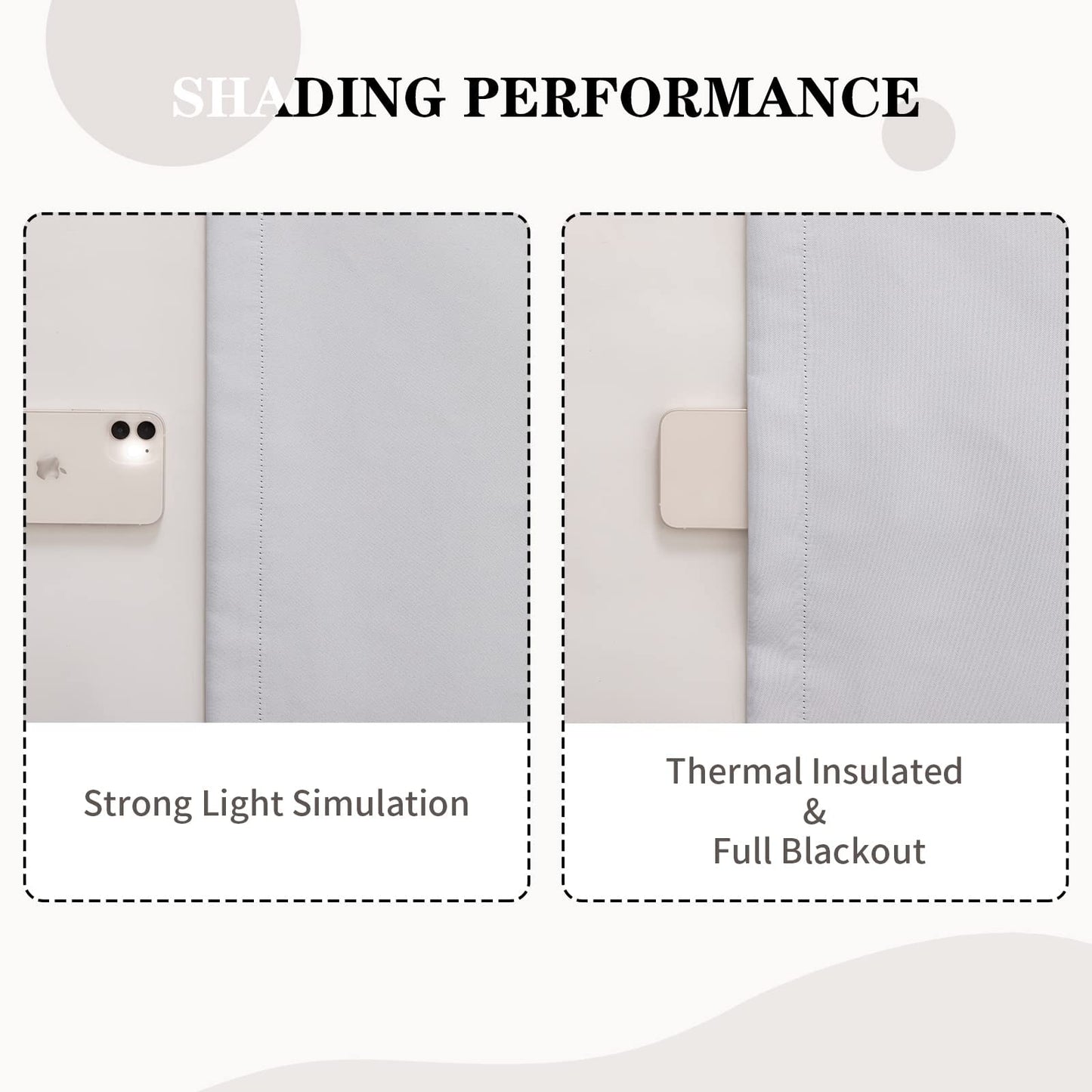Melodieux Blackout Thermal Lining for Curtains - Blackout Liners for Eyelet Curtains, 3 Pass Linings for Bedroom Draps (Black, 66x54)