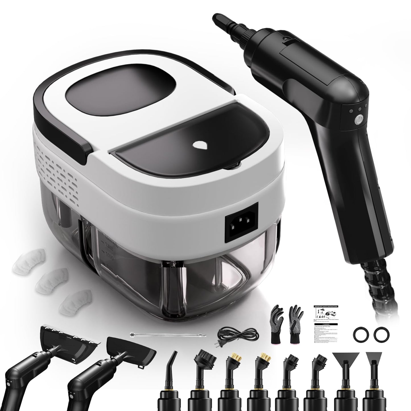 Steam Cleaner, Handheld Steamer for Cleaning, Handheld Steam Cleaner for Home, 3-Garde Adjustable Handle, Car Detailing Steamer, Portable Steam