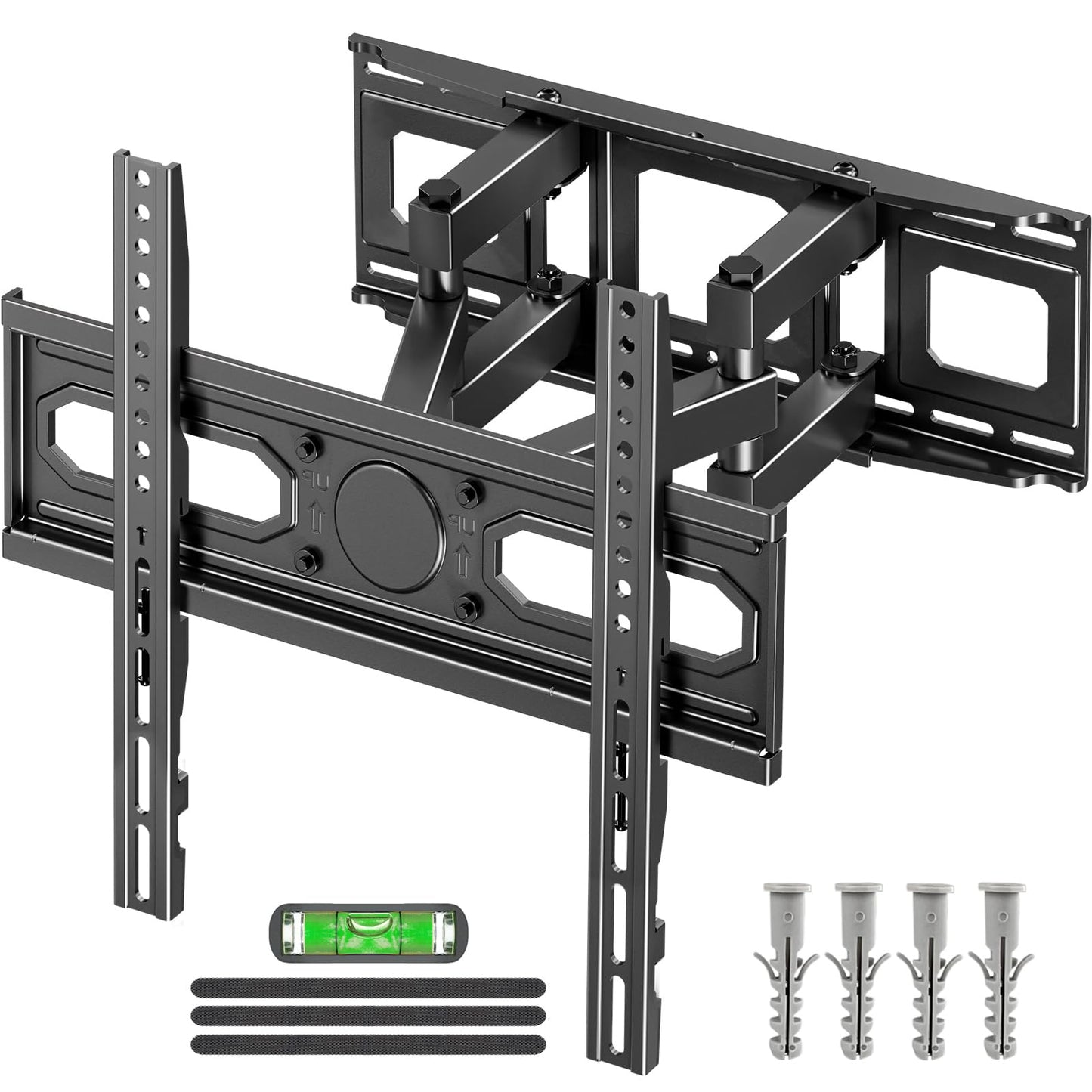 MOUNTUP TV Wall Bracket for Most 26-70 Inch LED, LCD, OLED Flat & Curved TV, Full Motion TV Mount with Swivels Tilts Extends Double Arm Holds up to