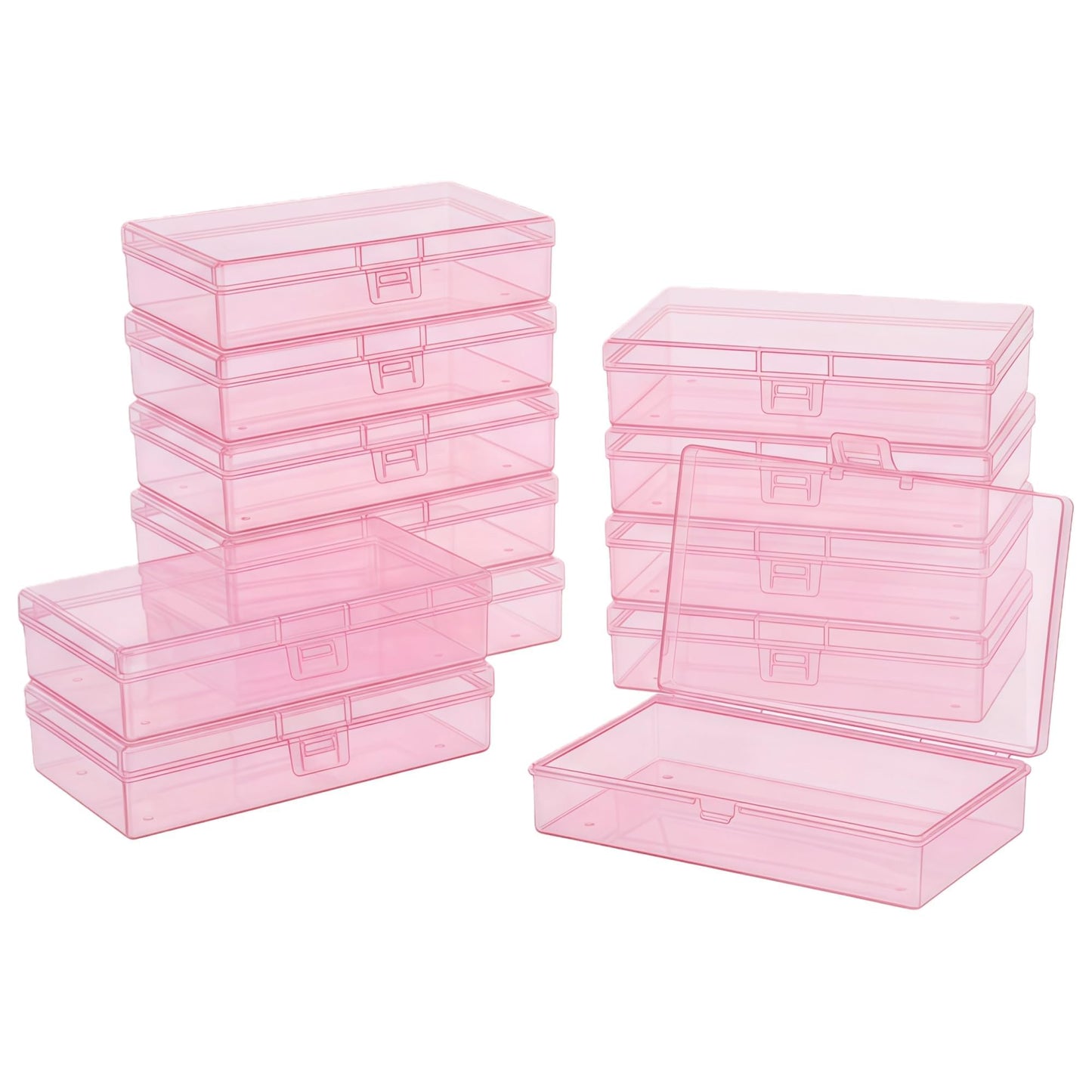 LJY Pink Jewellery organiser Boxes, 12 Pack, 5.3 x 3.1 x 1.2 in