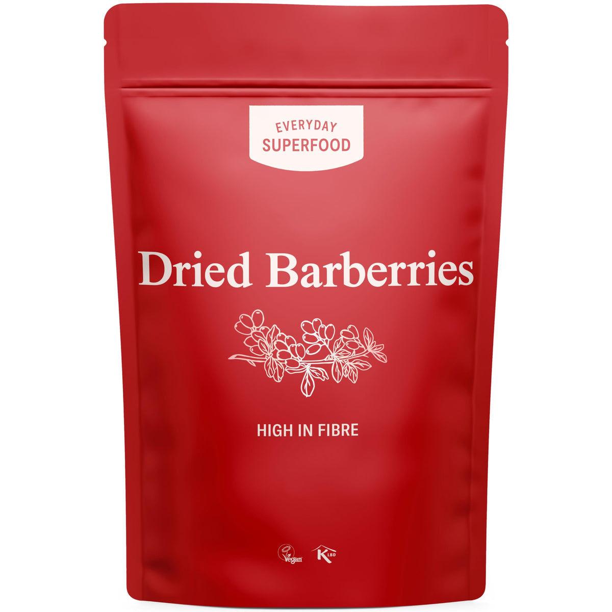 Everyday Superfood Dried Barberries 190g, Raw & Natural, Great Dried Cranberries Alternative, Certified Vegan & Kosher