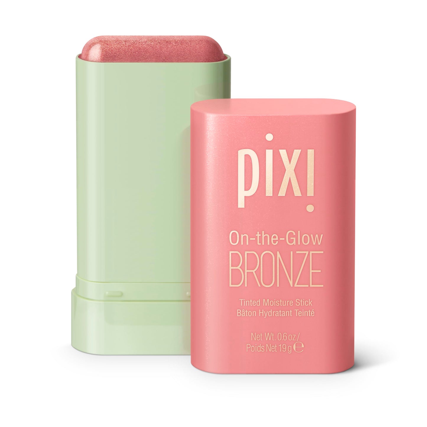 Pixi On-The-Glow Bronze - Warmglow, Hydrating Tinted Moisture Bronzer Stick With Ginseng, Aloe Vera & Fruit Extracts, For Cheeks & Lips, 19G 0.6Oz,