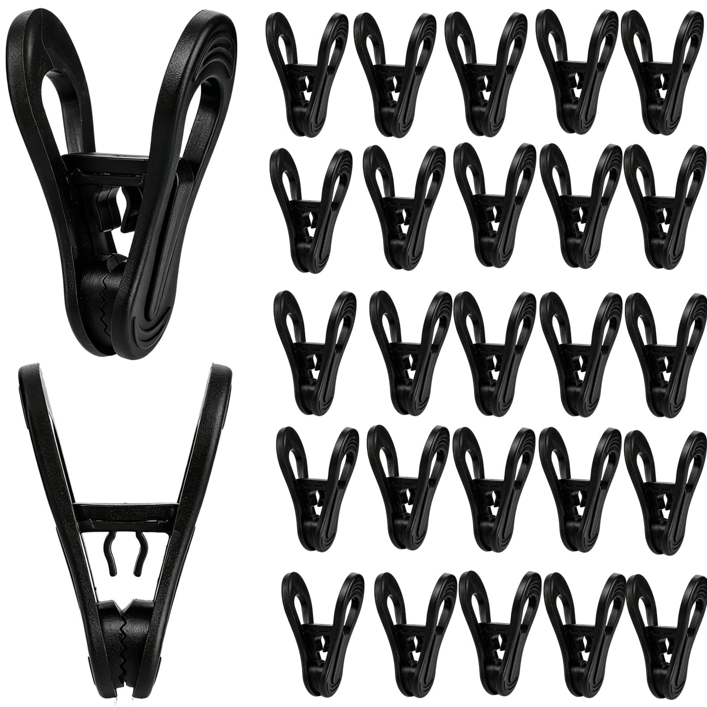 Yopay 50 Pieces Hanger Clips for Hangers, Strong Pinch Easily Clip on Clothing Pants, Multi-Purpose Plastic Finger Clips for Home, Office, Travel