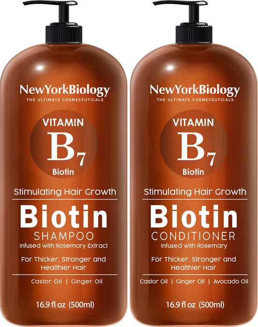 Biotin Shampoo and Conditioner Set 500ml for Thinning Hair ? Thickening Formula for Hair Loss Treatment ? For Men & Women ? Anti Dandruff ? Packaging