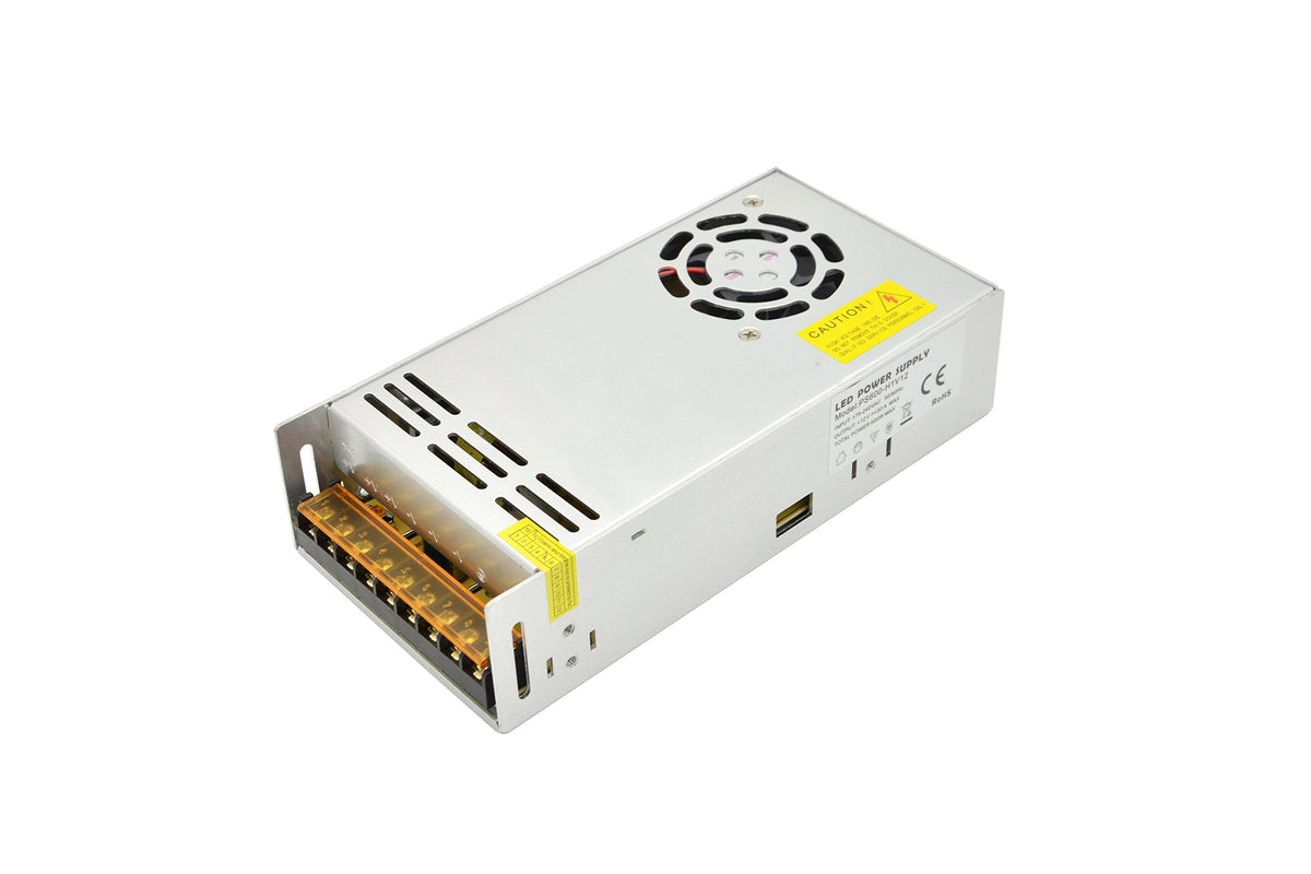 Dapenk 12v Power Supply Driver Transformer 240v to 12v Dc Power Supply Led Driver Light Adapter Light Converter Aluminum Shell (PS600-12V)