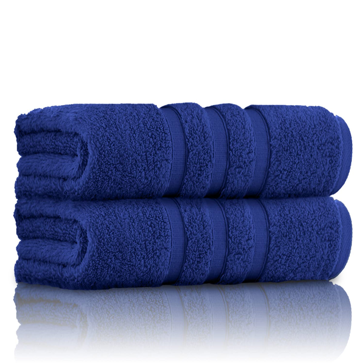 GC GAVENO CAVAILIA 100% Ringspun Cotton, Luxury 550 GSM Zero Twist Sheets, Egyptian, Electric Blue, 70x120 Bath Towel