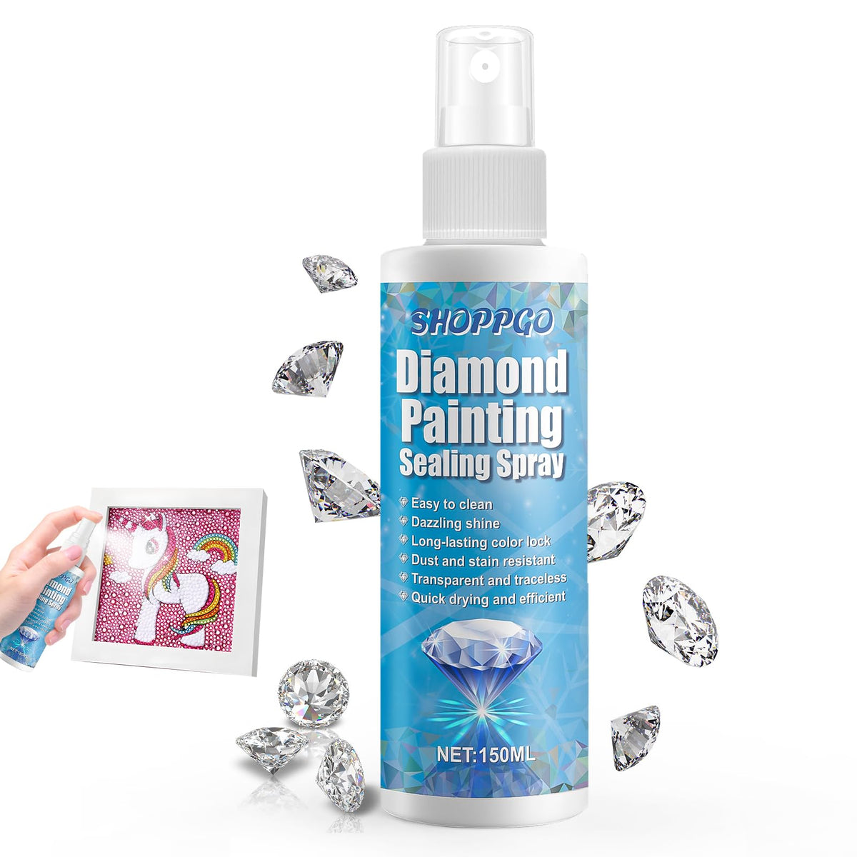 Diamond Art Sealer Spray, Diamond Art Glue, Diamond Painting Sealer, Diamond Painting Accessories, Strong Seal, Durable and Firm, Transparent and