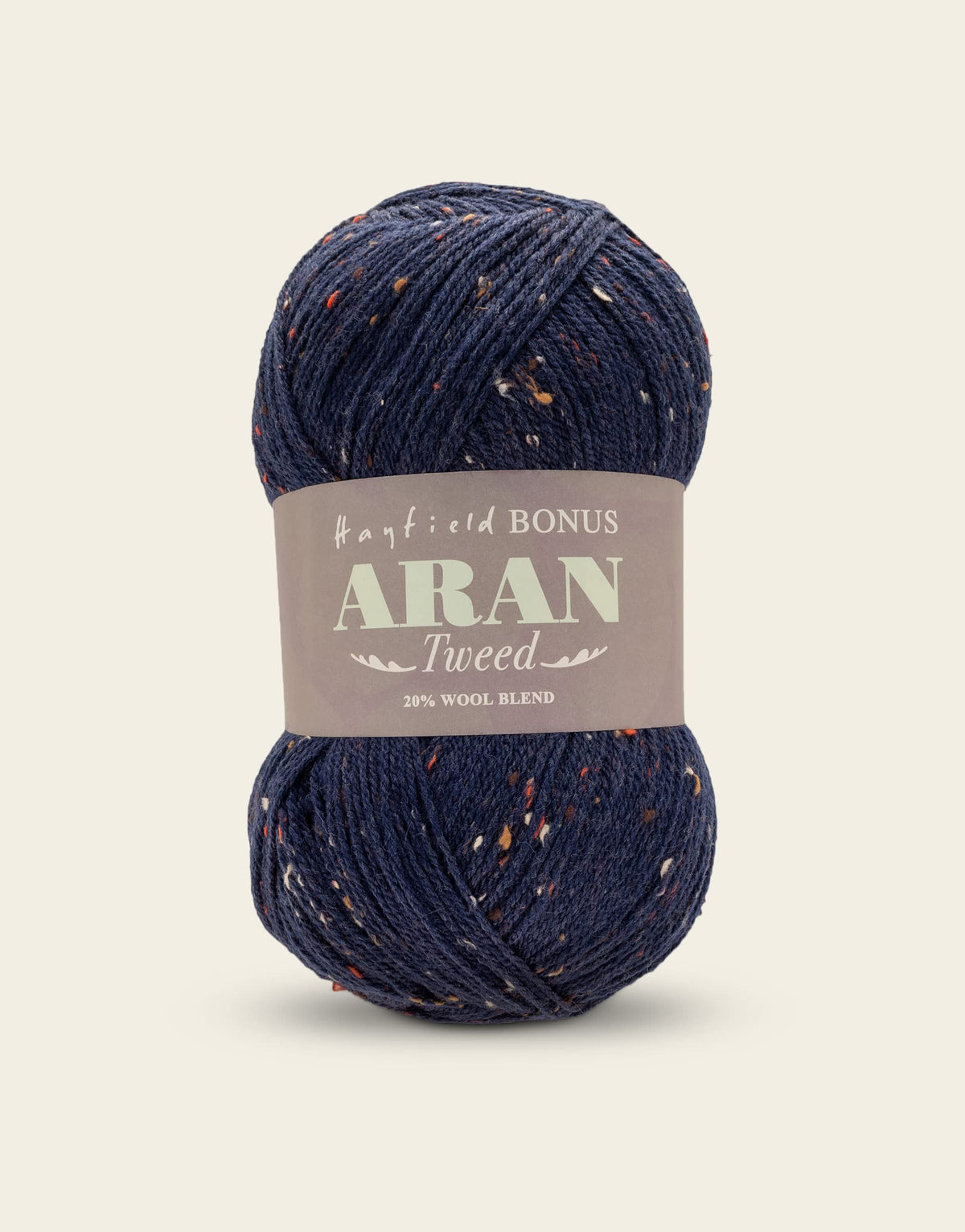 Sirdar Hayfield Bonus Aran Tweed, Navy Tweed (636), 400g, Blue F011-0636