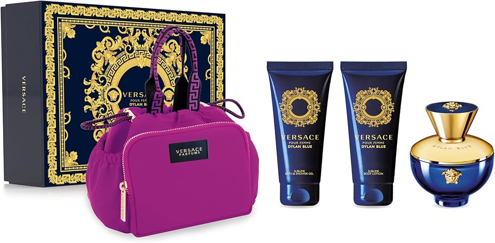 Versace Pour Femme Dylan Blue Gift Set 100ml EDP + 100ml Shower Gel + 100ml Body Lotion