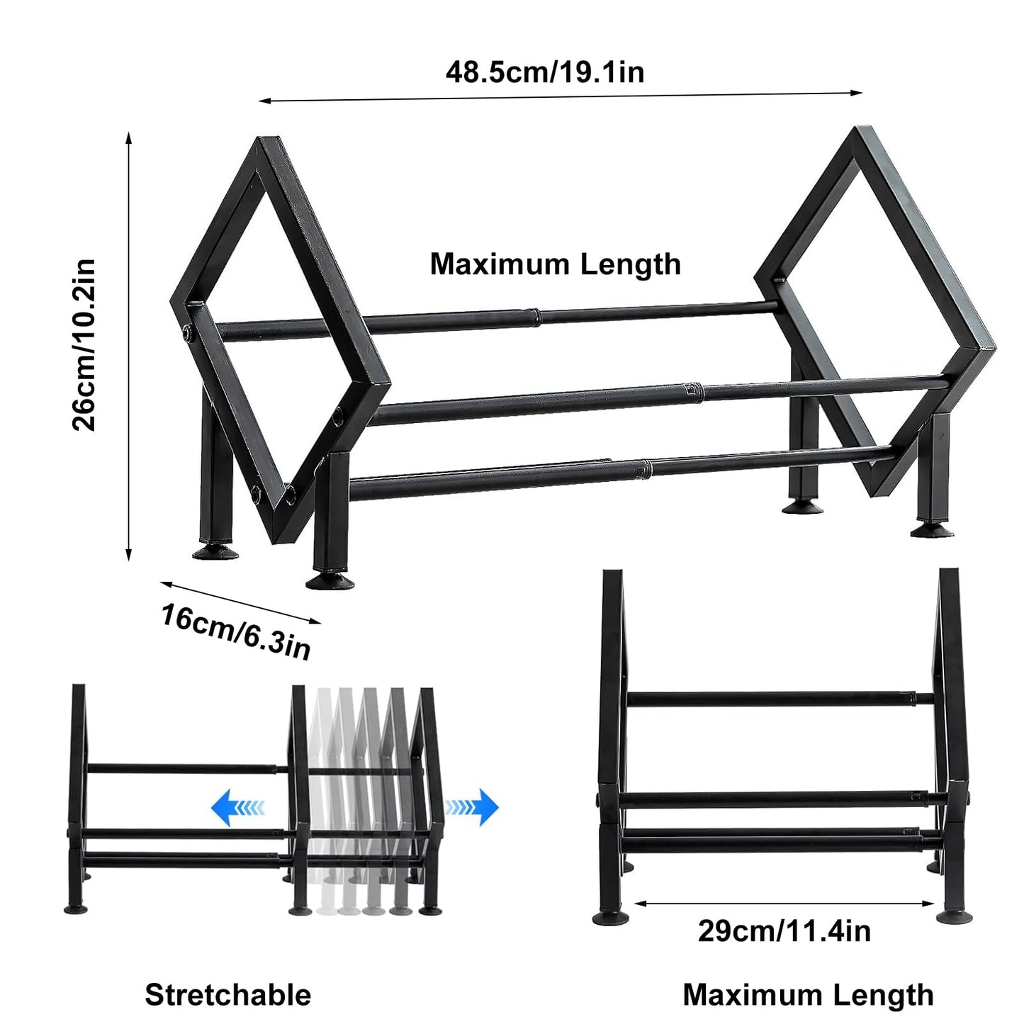 TW1TGOFT Small Bookcase - Expandable Tilting Bookshelf Desktop Metal Bookshelf for Small Spaces Assemble Desktop Bookcase Organiser for Books/ 80-100