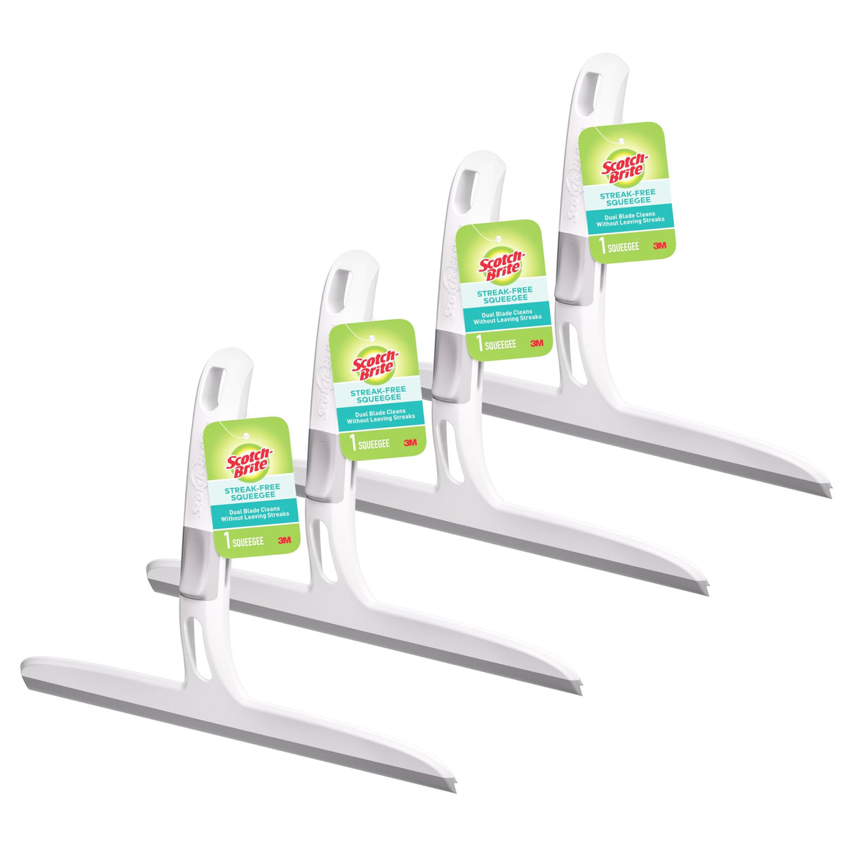 Scotch-Brite Streak-Free Squeegee: 10.188 in. x 7.5 in. x 1.5 in. [4 pack]