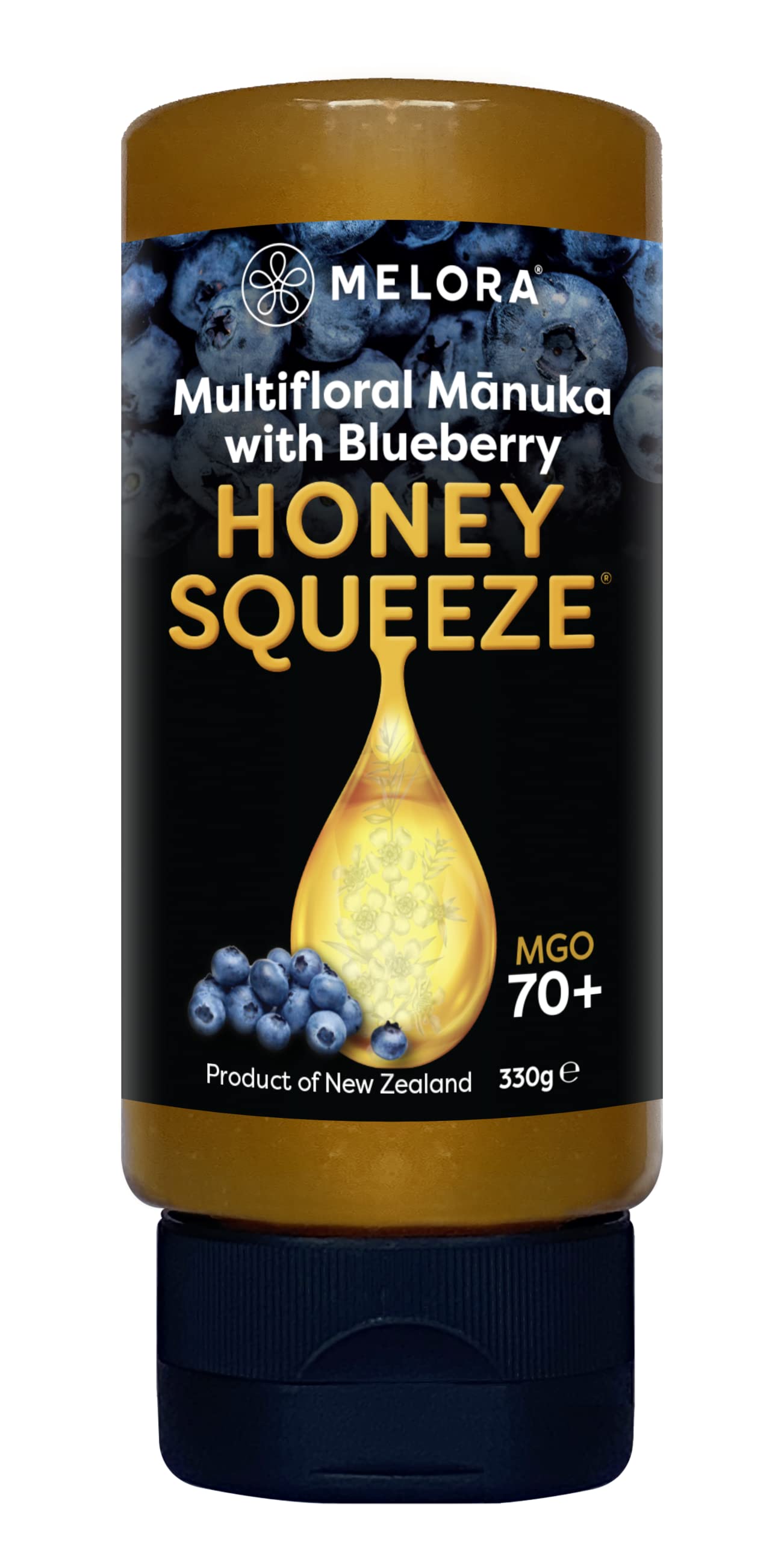 Melora 100% Pure & Certified M?nuka Honey Squeeze Bottles (Blueberry)