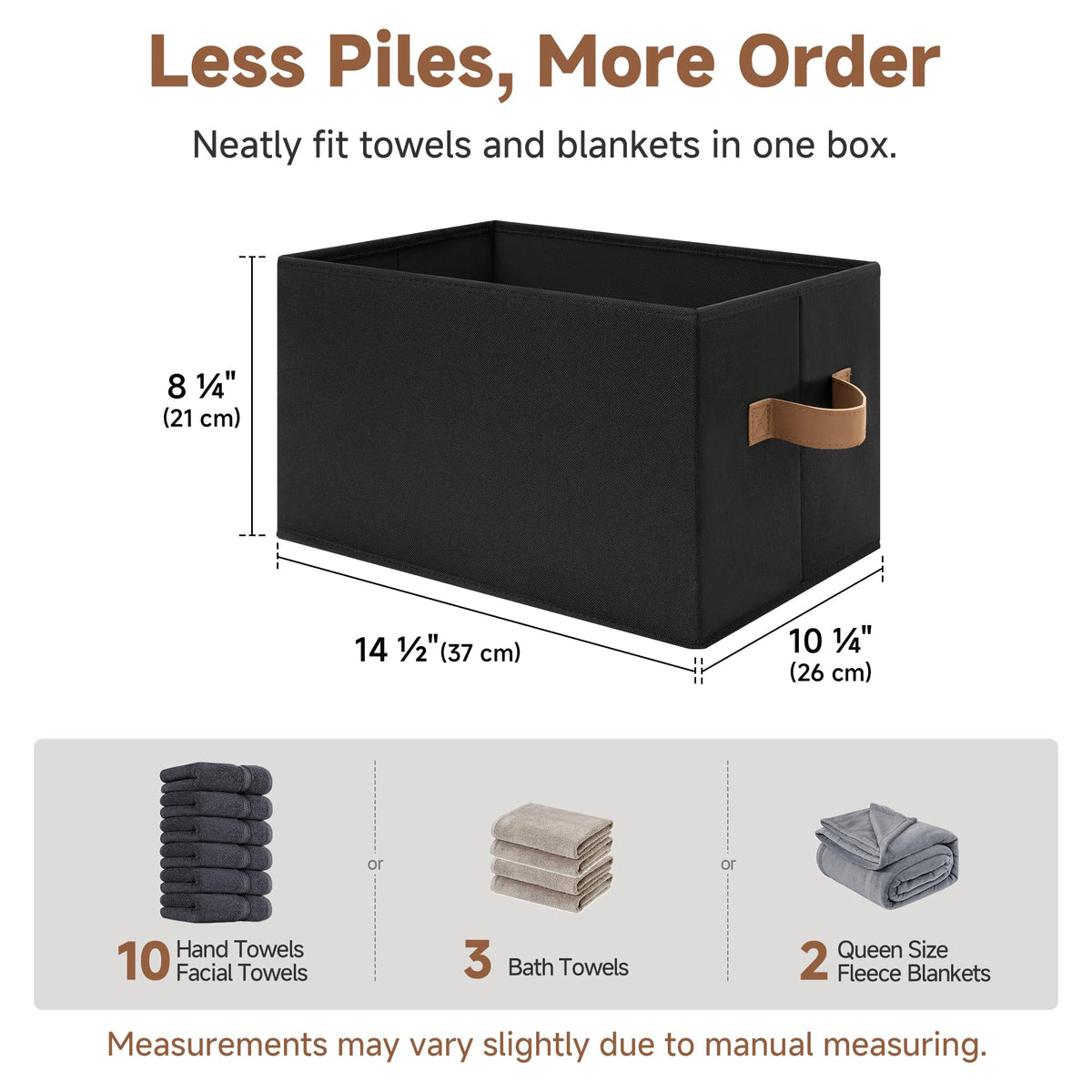 StorageWorks Wardrobe Storage Boxes, Storage Baskets for Organising Clothes, Wardrobe Organiser Boxes, Foldable Baskets for Shelves