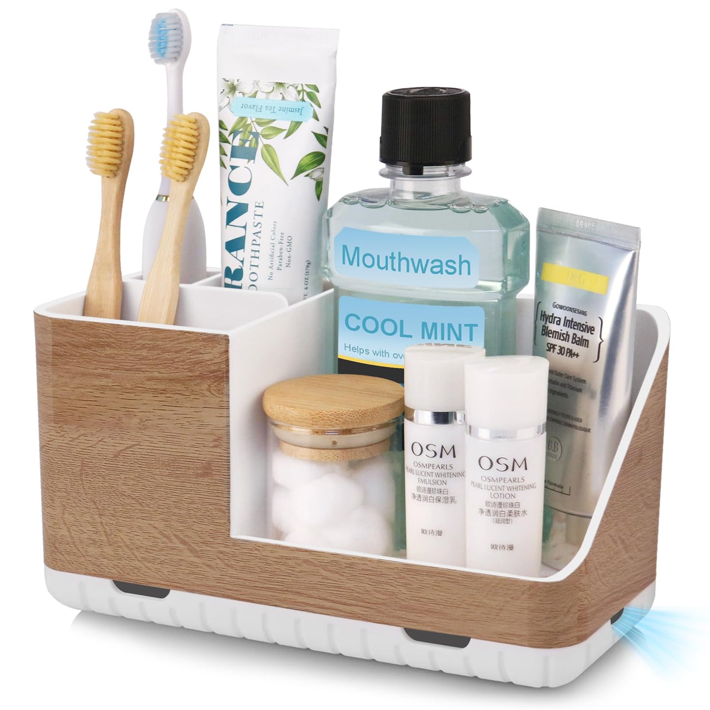 PARKMANI Toothbrush Holders for Bathroom Countertop, Kids Electric Toothbrush and Toothpaste Holder, Bathroom Accessories Vanity Organizer, Bathroom