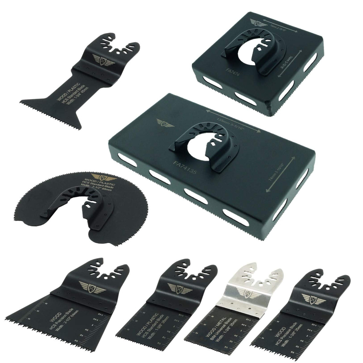 8 x TopsTools FABCK1 Socket Back Box Cutters Kit Compatible with Dewalt Stanley Black and Decker Bosch Fein (Non-StarLock) Makita Milwaukee Hitachi