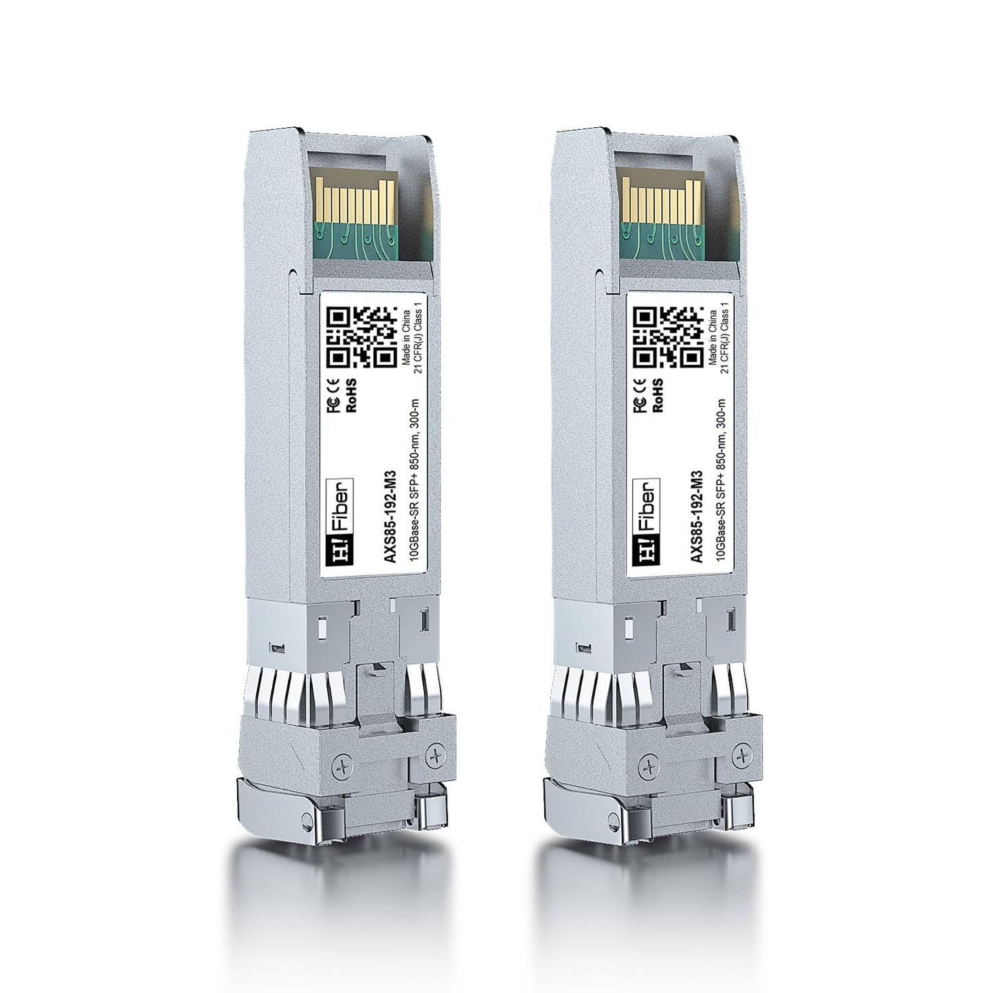 2 pack,10G Multimode SFP+ LC Module, 10GBase-SR Fiber Transceiver for Cisco SFP-10G-SR, Meraki MA-SFP-10GB-SR, Ubiquiti UniFi UF-MM-10G, Mikrotik,