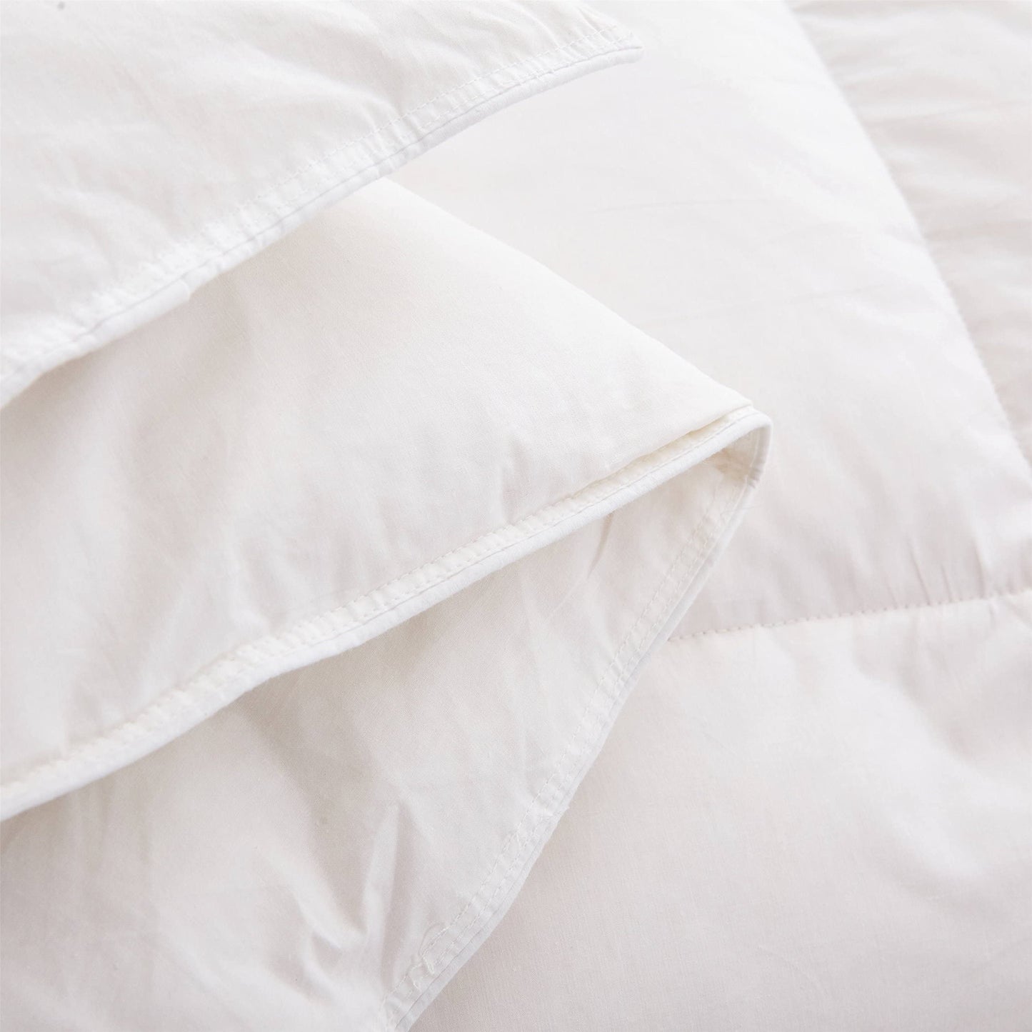 King Size 13.5 Tog - 50% White Goose Feather & 50% Down Duvet - 300T 100% Cotton Anti Dust Mite & Down Proof Fabric - Anti Allergen - Luxury Winter