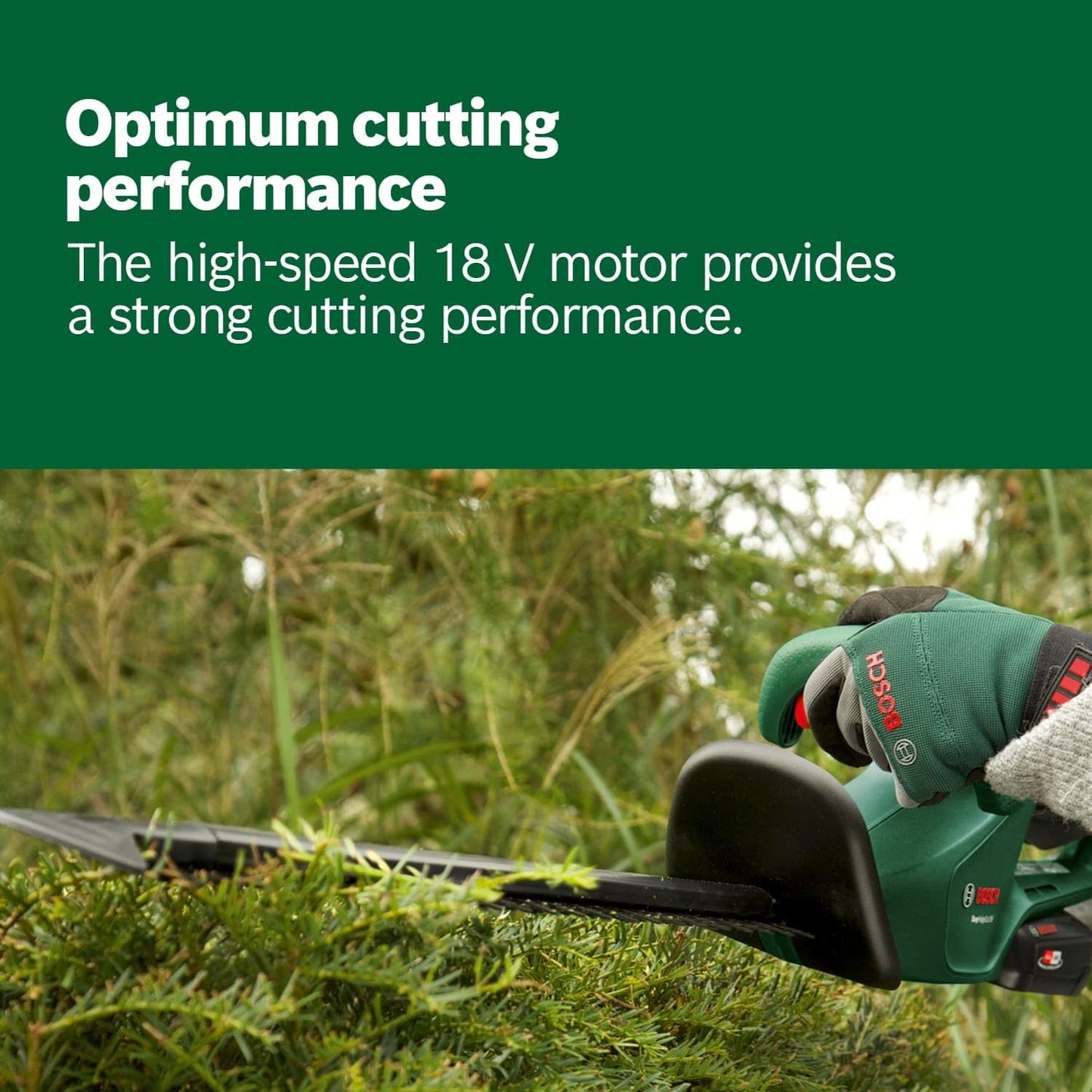 Bosch Cordless Hedge Cutter EasyHedgeCut 18-45 (without battery, 18 Volt system, blade length 45 cm, in carton packaging)