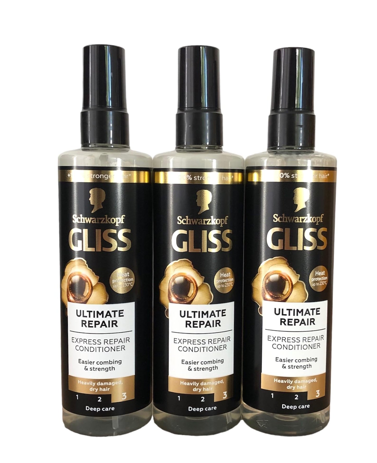 Gliss Express Ultimate Repair Conditioner Spray ? 200 ml ? For Very Damaged Hair ? Schwarzkopf, Pack of 3