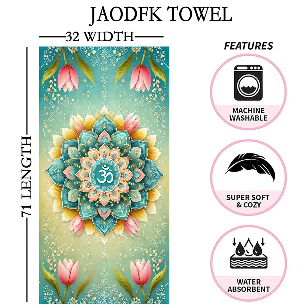 JAODFK Microfibre Beach Towel 71"X32" Quick Dry Lightweight Sand Free Extra Large Thin Towels Travel Essentials For Adults Womens Swim Bath