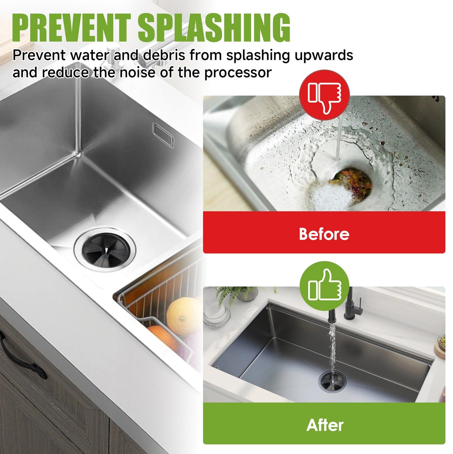 Silicone Garbage Disposal Splash Guard,Fit for Insinkerator Disposal Plug