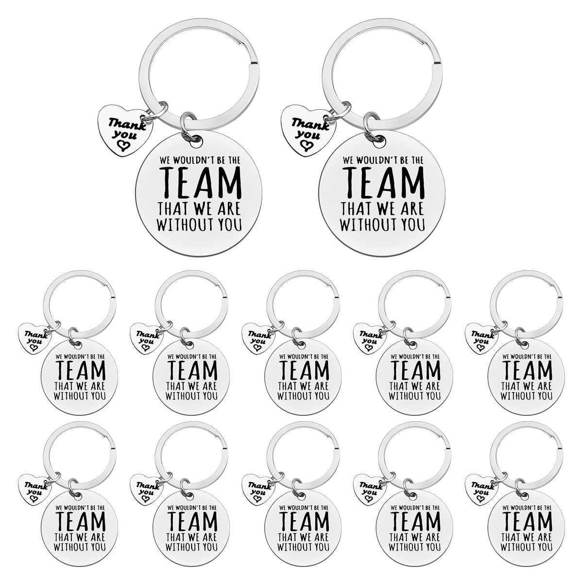 Ximalun 12 Pcs Boss Colleagues Gifts Keyring We Wouldn't be The Team That We are Without You Keyring Appreciation Gifts for Employee Team Coworker