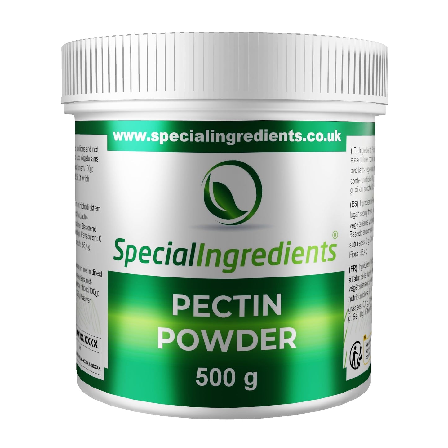 Pectin Powder 500g Premium Quality Ideal For Making Jam, Marmalades, Chutneys, Fruit Jellies & Cake Fillings - Recyclable Container - BRCGS/GFSI