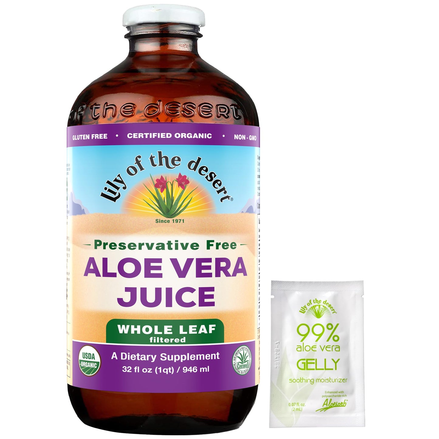 Lily of the Desert Preservative Free Whole Leaf Juice - 32 fl. oz. (946 ml)