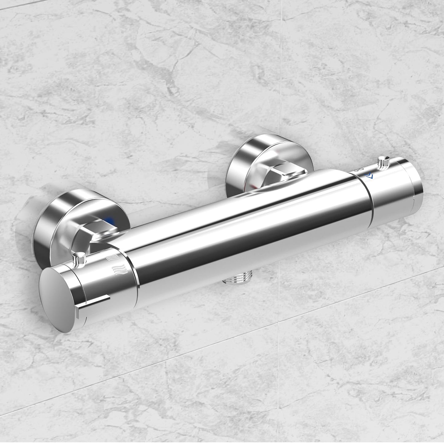 Hanstore Upgrade Thermostatic Shower Mixer ?Bar Round Wall Mounted Bath ?Shower Valve Anti Scald Tap Hot Cold Water Intelligent Constant Temperature